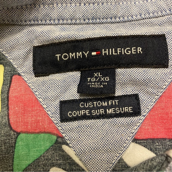Tropical Print Tommy Hilfiger Button Down Shirt - Picture 3 of 3
